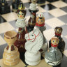 Шахматы деревянные с росписью Королевские, Вятские